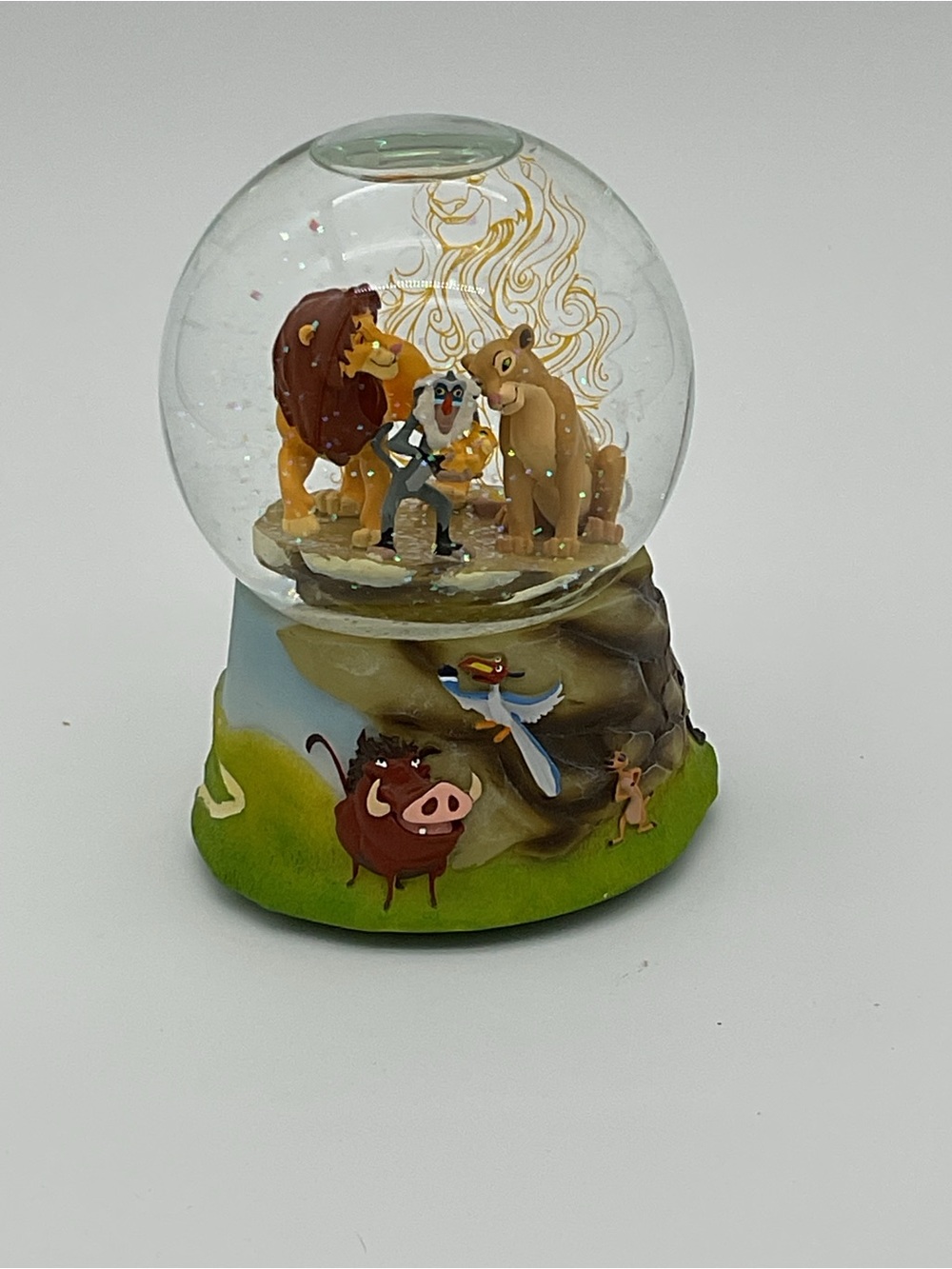 Disney Lion King Music Snow Globe with Green Base